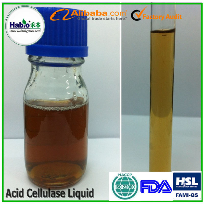Habio cellulase 20.000~40.000u/g Polvere Liquido Acque solubbile Alta efficienza Per la lavorazione degli alimenti